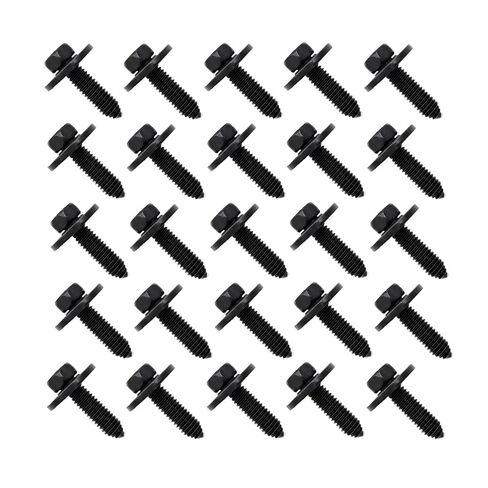 25 PCS Indented Hex Head Sems Body Bolts Hood Hinge to Sheet Metal Bolts 3/8"-16 X 1 for GM 3986997 Metal Fasteners Automotive Body Screws Fender Bolt. (3/8"-16 X 1) in Kuwait