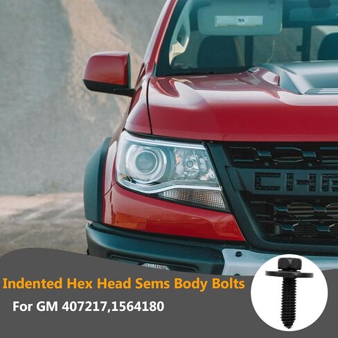 25 PCS Indented Hex Head Sems Body Bolts Hood Hinge to Sheet Metal Bolts 3/8"-16 X 1 for GM 3986997 Metal Fasteners Automotive Body Screws Fender Bolt. (3/8"-16 X 1) in Kuwait