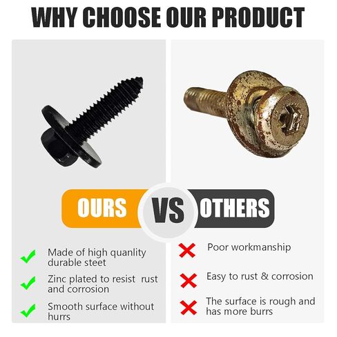 25 PCS Indented Hex Head Sems Body Bolts Hood Hinge to Sheet Metal Bolts 3/8"-16 X 1 for GM 3986997 Metal Fasteners Automotive Body Screws Fender Bolt. (3/8"-16 X 1) in Kuwait