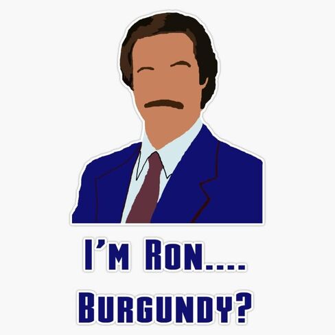 I'M Ron Burgundy? Bumper Sticker Vinyl Decal 5" in Saudi Arabia