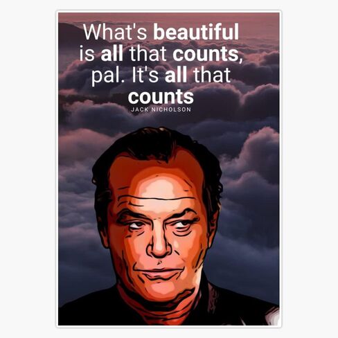Jack Nicholson, Quote Bumper Sticker Vinyl Decal 5" in Saudi Arabia