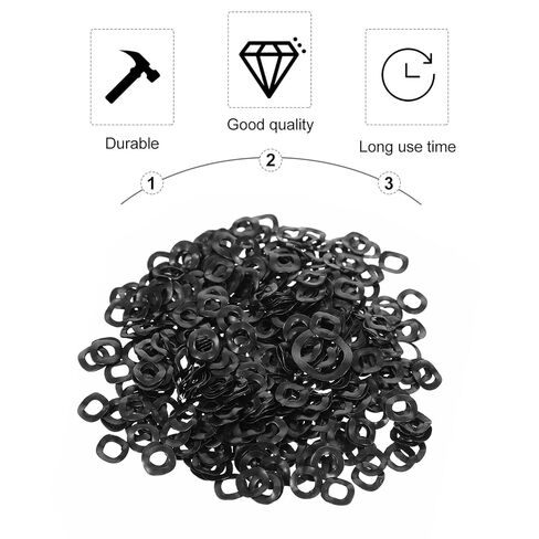 Holibanna 500pcs 4x8x0.3mm Spring Metal Waveform Washers 3-Wave Compression Type Metal Gaskets Industrial Machine Washers for Screw Bolts in Kuwait