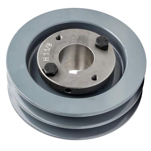 2AK41H/H1-1/8 Compressor 4" Dual Groove Pulley- for Masterdrive Mechanical Power Transmission Part- Cast Iron Pulley Replacement/Belt A Section 4L Pulley w/ 1-1/8" Sheave Bushing- Gray Solid Steel in Saudi Arabia
