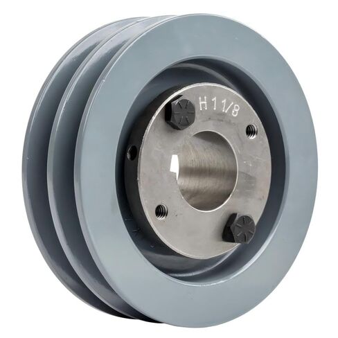 2AK41H/H1-1/8 Compressor 4" Dual Groove Pulley- for Masterdrive Mechanical Power Transmission Part- Cast Iron Pulley Replacement/Belt A Section 4L Pulley w/ 1-1/8" Sheave Bushing- Gray Solid Steel in Saudi Arabia