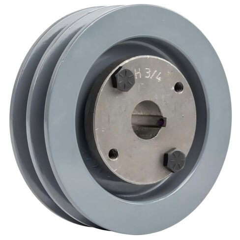 2AK41H/H-3/4 Compressor 4" Dual Groove Pulley - for Masterdrive Mechanical Power Transmission Part Replacement - Cast Iron Belt A Section 4L Pulley w/ 3/4" Sheave Bushing - Gray Cast Iron Solid Steel in Saudi Arabia