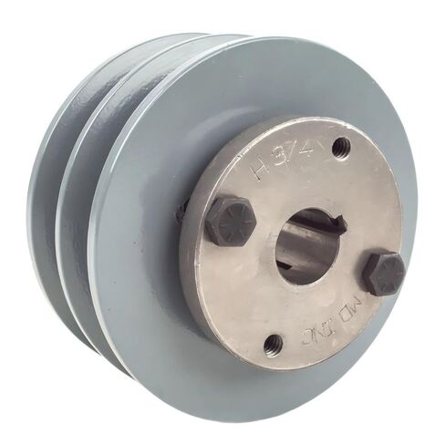 2BK40H/H-3/4 Compressor 4" Dual Groove Pulley - for Masterdrive Mechanical Power Transmission Part - Air Compressor V-Belt Pulley/Cast Iron 2 Belt B Section 5L w/ 3/4" Sheave Bushing - Gray in Saudi Arabia