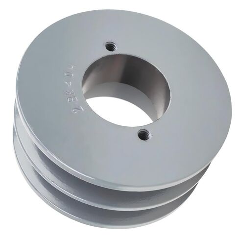 2BK40H/H1-1/4 Compressors 4" Dual Groove Pulley 2 Belt B Section 5L - for Masterdrive Mechanical Power Transmission Replacement - Cast Iron V-Belt Pulley - w/ 1-1/4" Sheave Bushing Gray in Saudi Arabia