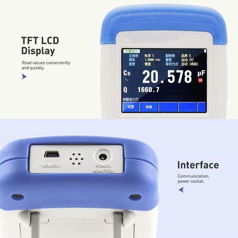 Handheld LCR Meter Touch Screen LCR Bridge with Frequency 100Hz 120Hz 1kHz 10kHz Accuracy 0.2% Test Functions L,C,R,Z Rechargeable Lithium Battery for Mesuring Inductance Resistance Capacitance in Saudi Arabia