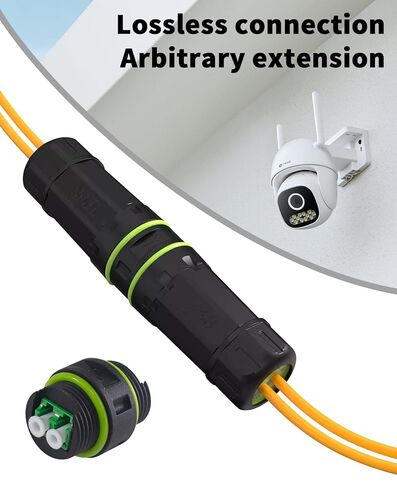 Danfetsoy IP68 Waterproof Fiber Optical Adapter, IP68 Waterproof LC Fiber Adapter Connector Outdoor LC Duplex Coupler for Optical Cable Extension&Singlemode&Duplex,1pack in Saudi Arabia