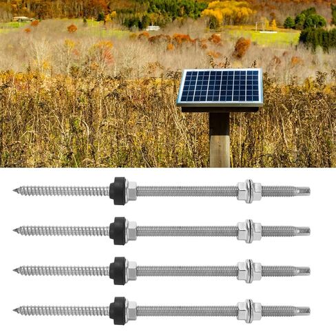 4PCS PV Bracket Double Head Screw Stainless Steel Photovoltaic Mounting Screw for Wind , Earthquake , Installation in Saudi Arabia