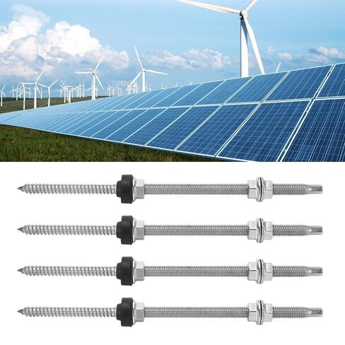 4PCS PV Bracket Double Head Screw Stainless Steel Photovoltaic Mounting Screw for Wind , Earthquake , Installation in Saudi Arabia