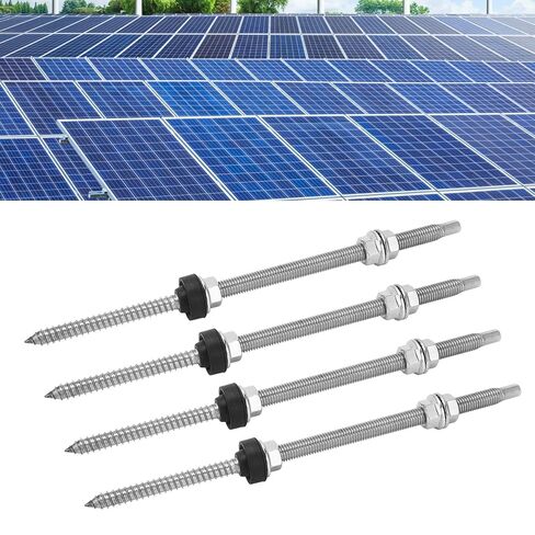 4PCS PV Bracket Double Head Screw Stainless Steel Photovoltaic Mounting Screw for Wind , Earthquake , Installation in Saudi Arabia