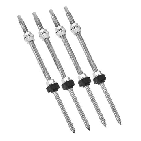 4PCS PV Bracket Double Head Screw Stainless Steel Photovoltaic Mounting Screw for Wind , Earthquake , Installation in Saudi Arabia