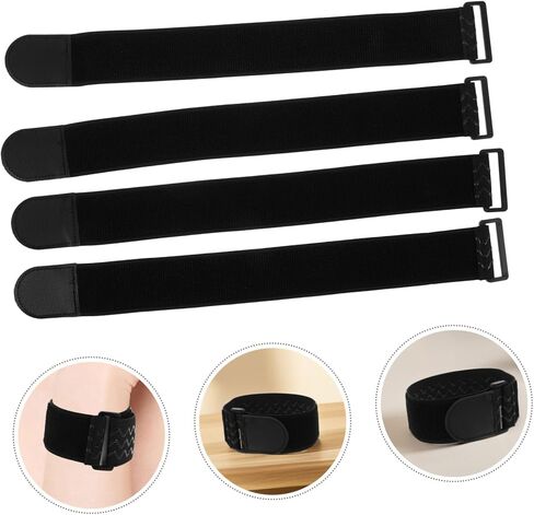 4pcs Elastic Ankle Safety Bands Flexible Hook and Loop Straps for Cycling Fishing and Outdoor Activities Comfortable Design Durable Reinforced Stitching Versatile Utility for in Saudi Arabia
