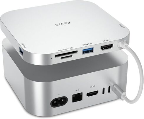 MAC MINI M4 Dock Hub ، متوافق مع MAC MINI M4 و M4 Pro 2024 ، يتميز بمنفذ HDMI 4K60Hz ، ومنفذ USB 5 جيجابت في الثانية ، وفتحة بطاقة SD/TF in Kuwait