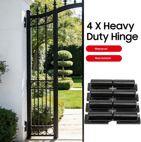 Heavy Duty Gate Hinges 7 Inches Barrel Hinges 4 Pack Weld On Install Black Iron Barrel Hinge 900lbs Capacity for Swing Door Trailer Ramp Metal Driveway Gate Drive Gate in Kuwait