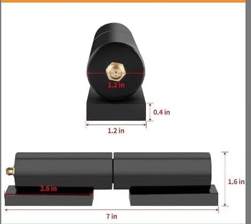 Heavy Duty Gate Hinges 7 Inches Barrel Hinges 4 Pack Weld On Install Black Iron Barrel Hinge 900lbs Capacity for Swing Door Trailer Ramp Metal Driveway Gate Drive Gate in Kuwait