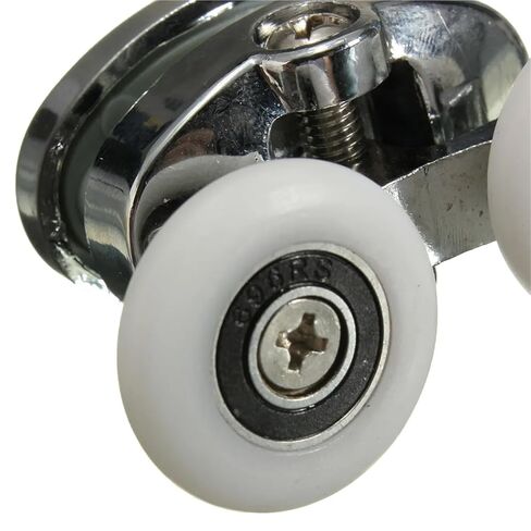 2 قطعة 25 مللي متر التوأم دش زجاج الباب العلوي سبائك الزنك بكرات العدائين البكرات عجلات غرفة الاستحمام بكرة الحمام الأسطوانة in Kuwait