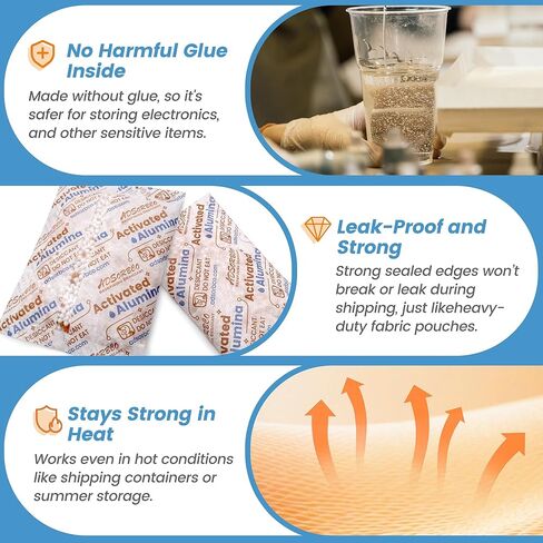 100 جرام 5 قطع من مجفف الألومينا المنشطة، مجفف طابعة ثلاثية الأبعاد عالي الكفاءة لتجفيف الخيوط، ممتص رطوبة الألومينا المنشطة القابل لإعادة الاستخدام للتخزين وأجهزة إزالة الرطوبة in Kuwait