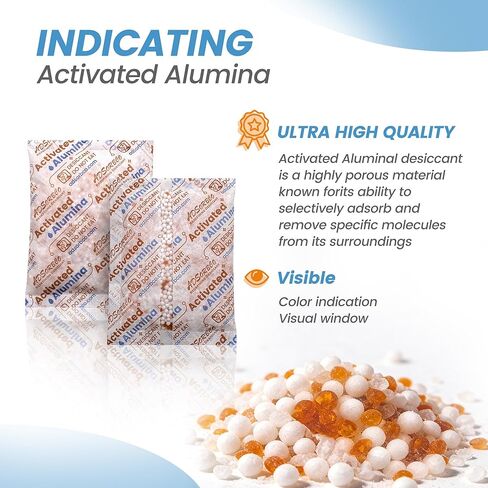 100 جرام 5 قطع من مجفف الألومينا المنشطة، مجفف طابعة ثلاثية الأبعاد عالي الكفاءة لتجفيف الخيوط، ممتص رطوبة الألومينا المنشطة القابل لإعادة الاستخدام للتخزين وأجهزة إزالة الرطوبة in Kuwait