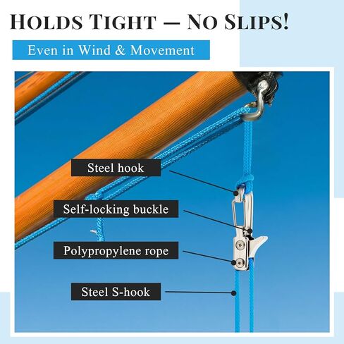 12 Pcs Copper Rope Tightening Tools, Rope Tensioner with Locking Buckle for Easy and Secure Tying, Include Cord & Carry Box, Paracord Adjusters for Outdoor Vehicle Cargo Camping Boat in Saudi Arabia