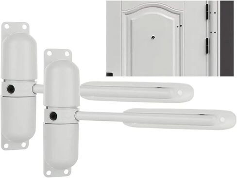 2 PCS Spring Door Closer Adjustable Close Hinge for Convert Hinged Doors to Self-Closing in Saudi Arabia