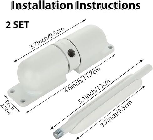 2 PCS Spring Door Closer Adjustable Close Hinge for Convert Hinged Doors to Self-Closing in Saudi Arabia