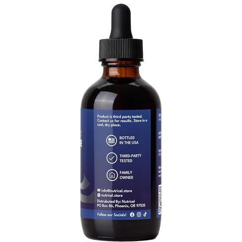 مكملات Nutricel محلول سائل 1% من الميثيلين الأزرق - موثوق به صنع في أمريكا - (درجة دستور الأدوية الأمريكي) - تم اختباره من قبل طرف ثالث (4 أونصة) in Kuwait