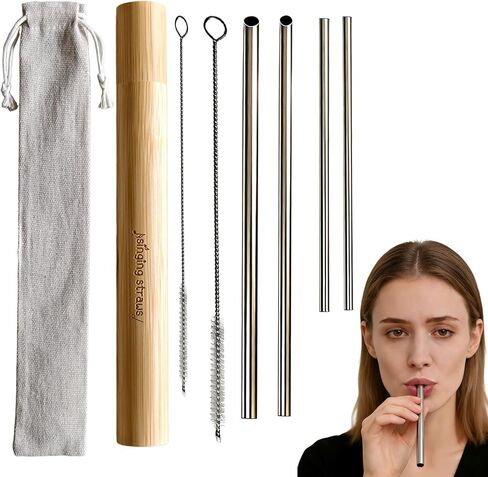 مدرب صوتي للغناء - مدرب صوتي أفضل مع 4 ماصات غناء من الفولاذ المقاوم للصدأ، وحقيبة من الخيزران وفرشاة in Kuwait