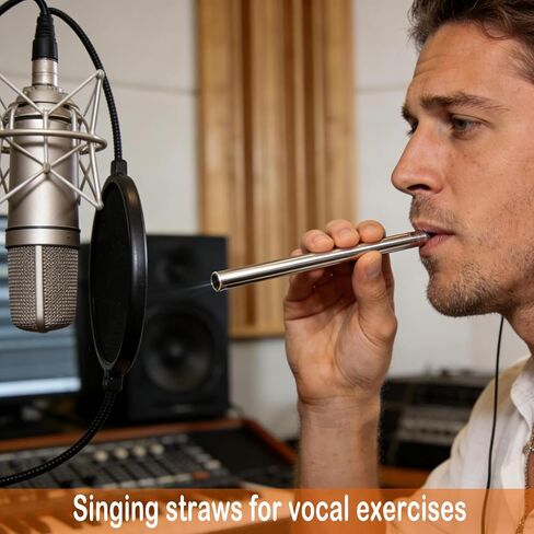 مدرب صوتي للغناء - مدرب صوتي أفضل مع 4 ماصات غناء من الفولاذ المقاوم للصدأ، وحقيبة من الخيزران وفرشاة in Kuwait