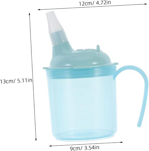Baluue Elderly Sippy Cup Straw Non-Spill Drinking Cup for Bedridden Patients Plastic and Silicone Tumbler for Seniors and Maternity in Saudi Arabia