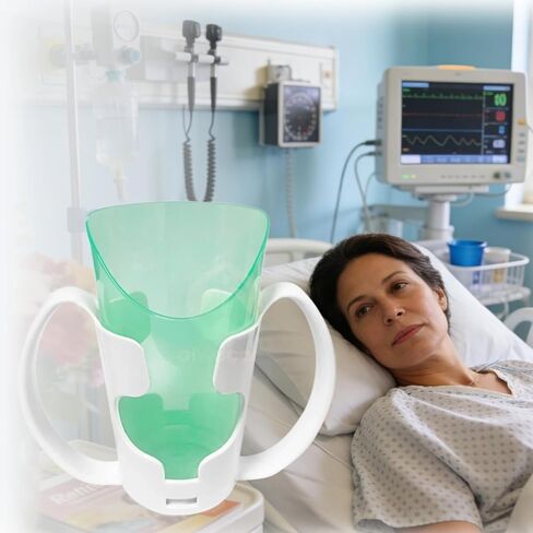 Nursing Cup, Double-Handled Oblique Cup, Suitable for Pregnant Women, the Elderly, and People with Postoperative Inconvenience.(Red) in Saudi Arabia