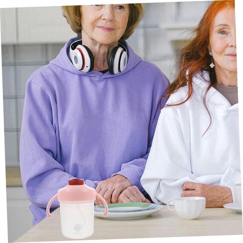 SAFIGLE Elderly Cup with Weighted Straw and Two Handles -choke Drinking Cup for Pregnant and Postpartum Women for Hospital Use and Dysphagia Care in Saudi Arabia