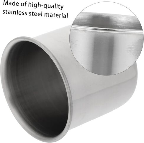IMIKEYA 6pcs Stainless Steel Medicine Cup Portable Water Bowl Measuring Cups Washable Automatic Pig Water Bowl Electric Model Mini Drinking Water Bowl Water Bowl 304 Stainless Steel Silver in Saudi Arabia