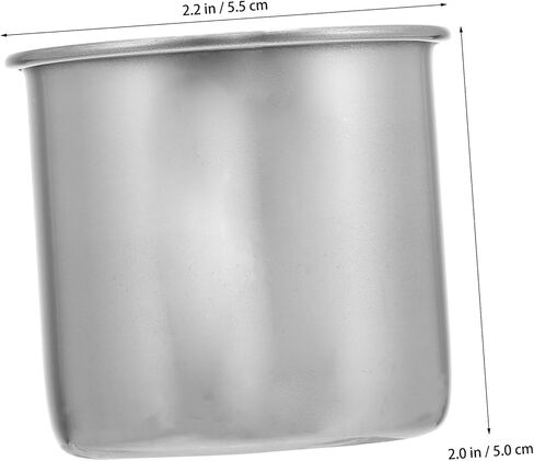 IMIKEYA 6pcs Stainless Steel Medicine Cup Portable Water Bowl Measuring Cups Washable Automatic Pig Water Bowl Electric Model Mini Drinking Water Bowl Water Bowl 304 Stainless Steel Silver in Saudi Arabia