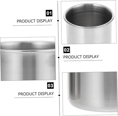 IMIKEYA 6pcs Stainless Steel Medicine Cup Portable Water Bowl Measuring Cups Washable Automatic Pig Water Bowl Electric Model Mini Drinking Water Bowl Water Bowl 304 Stainless Steel Silver in Saudi Arabia