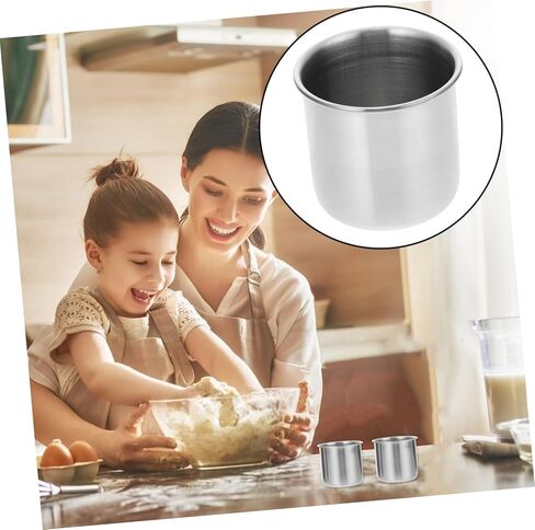 IMIKEYA 6pcs Stainless Steel Medicine Cup Portable Water Bowl Measuring Cups Washable Automatic Pig Water Bowl Electric Model Mini Drinking Water Bowl Water Bowl 304 Stainless Steel Silver in Saudi Arabia
