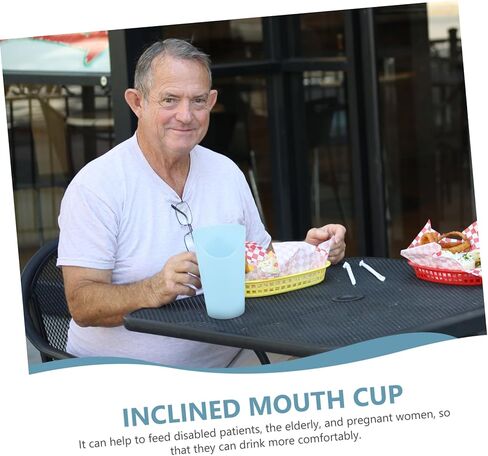 PartyKindom Disability Drink Cup Maternity Water Cup Inclined Spout Comfortable to Hold for Elderly in Saudi Arabia