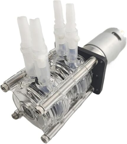 مضخة تمعجية، مضخة مياه، مضخة الجرعات، رأس مضخة مزدوجة، 12 فولت 24 فولت تيار مستمر (أنبوب سيليكون، 12 فولت) in Kuwait