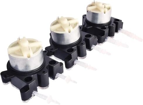 مضخة الجرعات التمعجية 6 فولت تيار مستمر، جهاز مياه صغير لمحرك خزان الأسماك 65 مل/دقيقة (كحد أقصى) 2X4 in Kuwait