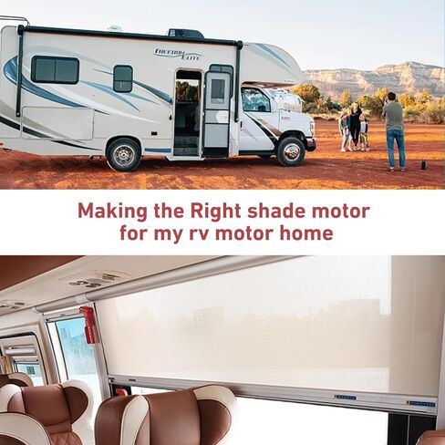 Rollerhouse 2 Wire Switch Controlled Motor Electric Roller Motor Hard Wired 12V DC Motors for RV Electric Roller Shade, Working for 1-3/16" Roller Tube in Kuwait