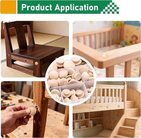 150Pcs 4Sizs Wood Hole Plugs 1/2 Inch,3/8 Inch,5/16 Inch,3/16 Inch Wooden Hole Plugs for Holes in Locking Hole Tube Furniture,Table an,Chair Legs,Wood Caps and Wooden Screw Covers in Kuwait