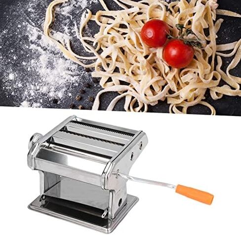 صانع المعكرونة والمعكرونة اليدوي | إعدادات قابلة للتعديل، شفرة قابلة للإزالة | مثالية للمنزل ومتجر المعكرونة in Kuwait