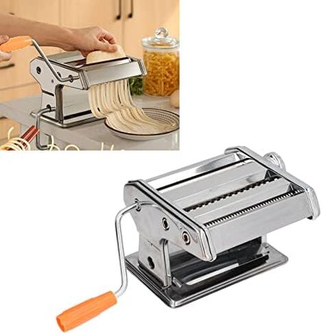 صانع المعكرونة والمعكرونة اليدوي | إعدادات قابلة للتعديل، شفرة قابلة للإزالة | مثالية للمنزل ومتجر المعكرونة in Kuwait