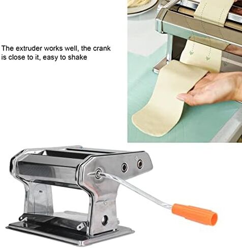 صانع المعكرونة والمعكرونة اليدوي | إعدادات قابلة للتعديل، شفرة قابلة للإزالة | مثالية للمنزل ومتجر المعكرونة in Kuwait