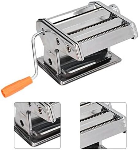 صانع المعكرونة والمعكرونة اليدوي | إعدادات قابلة للتعديل، شفرة قابلة للإزالة | مثالية للمنزل ومتجر المعكرونة in Kuwait
