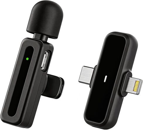 ميكروفون لافالير لاسلكي للهواتف الذكية - محمول مع تقليل الضوضاء - مثالي لمدونات الفيديو والبودكاست ويوتيوب وتيك توك والمقابلات والتدريس عبر الإنترنت in Kuwait