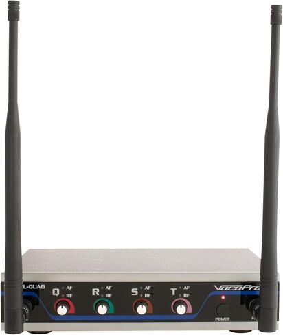 نظام ميكروفون لاسلكي VOCOPRO Digital-Quad-B-500 رباعي القنوات UHF تم تكوينه مع أحزمة تثبيت لاستخدام سماعات الرأس وميكروفونات طية صدر السترة - DIGQUADB500 in Saudi Arabia