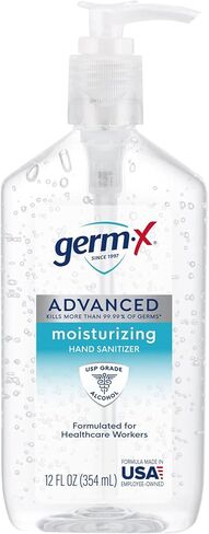 معقم اليدين المتطور Germ-x، أصلي، 12 أونصة سائلة (عبوة من قطعتين) in Kuwait