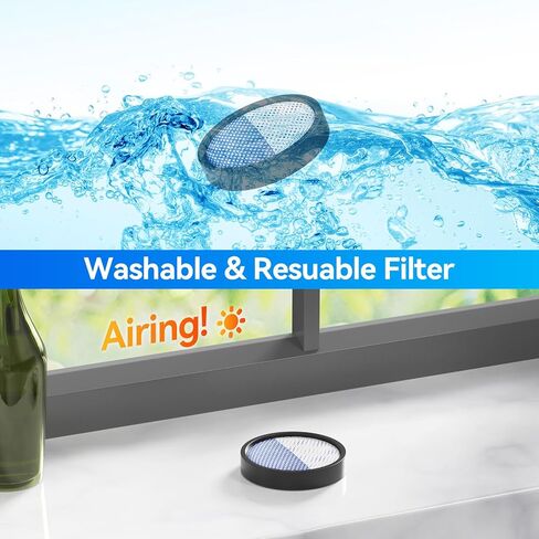 Filter Replacement for UML0 N8, Original Resuable Filter Repalcement for N8 Cordless Stcik Vacuum Cleaner, 4 Packs in Kuwait